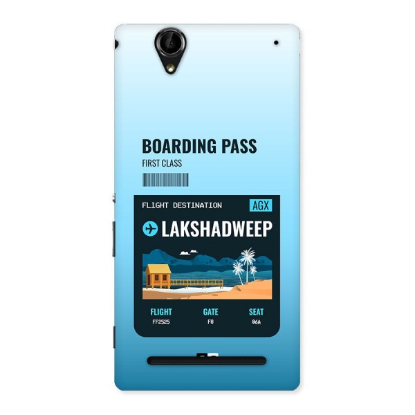 Lakshadweep Boarding Pass Back Case for Xperia T2
