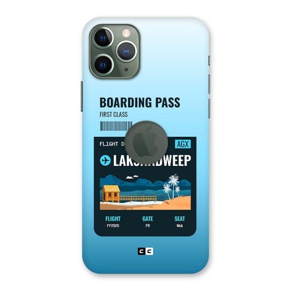 Lakshadweep Boarding Pass Back Case for iPhone 11 Pro Logo Cut