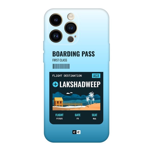 Lakshadweep Boarding Pass Back Case for iPhone 14 Pro Max
