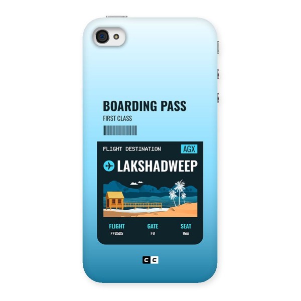 Lakshadweep Boarding Pass Back Case for iPhone 4 4s