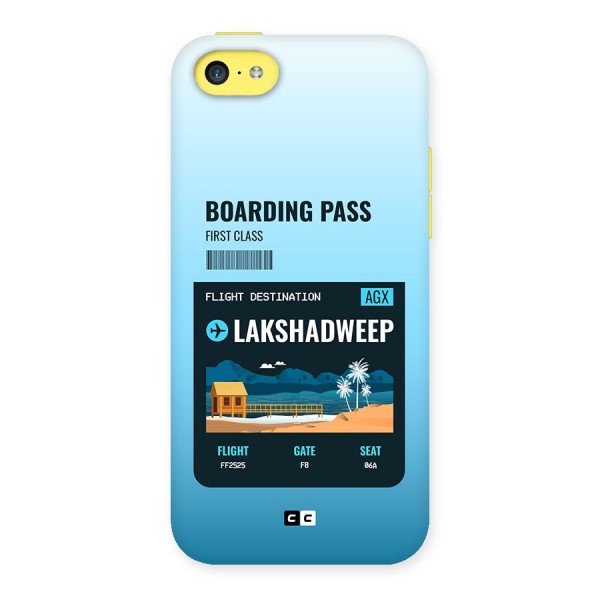 Lakshadweep Boarding Pass Back Case for iPhone 5C