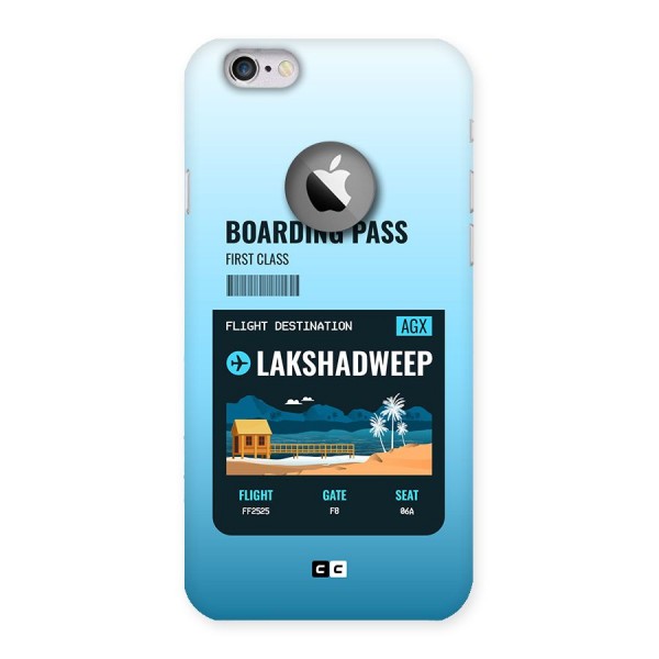 Lakshadweep Boarding Pass Back Case for iPhone 6 Logo Cut