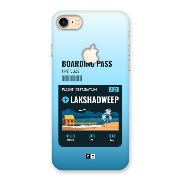Lakshadweep Boarding Pass Back Case for iPhone 7 Apple Cut