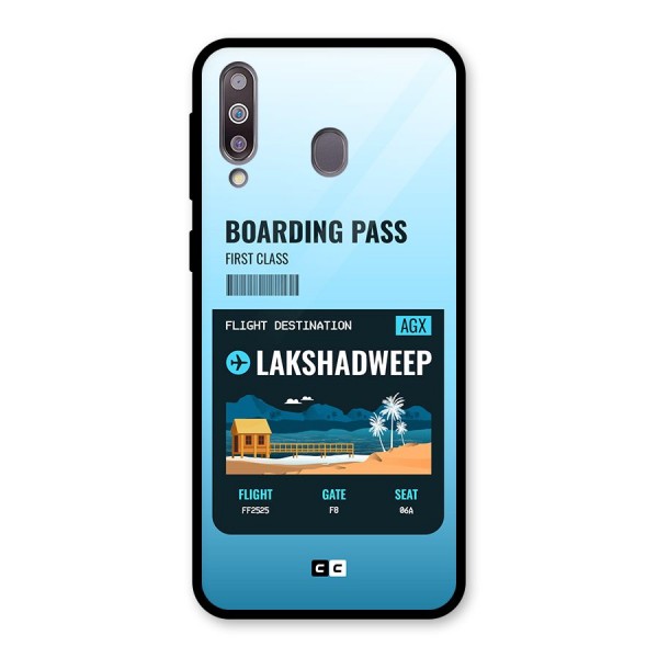 Lakshadweep Boarding Pass Glass Back Case for Galaxy M30