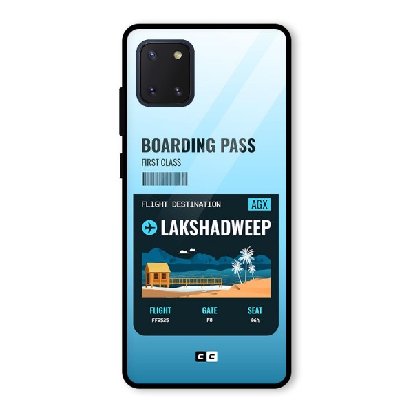 Lakshadweep Boarding Pass Glass Back Case for Galaxy Note 10 Lite