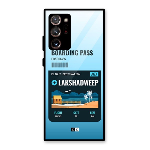 Lakshadweep Boarding Pass Glass Back Case for Galaxy Note 20 Ultra 5G