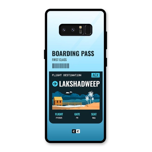 Lakshadweep Boarding Pass Glass Back Case for Galaxy Note 8