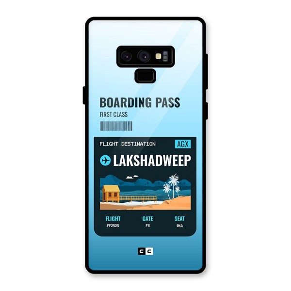 Lakshadweep Boarding Pass Glass Back Case for Galaxy Note 9