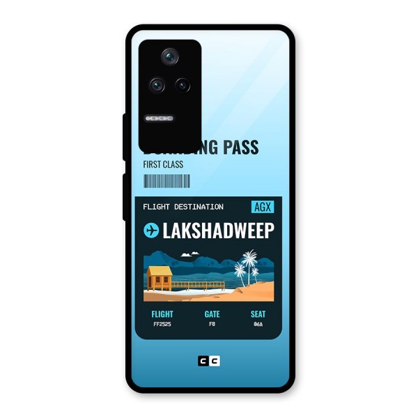 Lakshadweep Boarding Pass Glass Back Case for Poco F4 5G