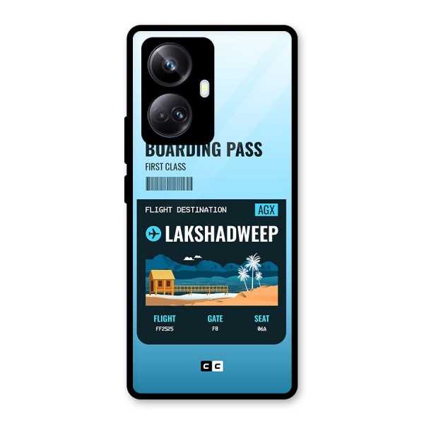 Lakshadweep Boarding Pass Glass Back Case for Realme 10 Pro Plus