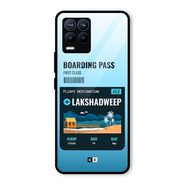 Lakshadweep Boarding Pass Glass Back Case for Realme 8 Pro
