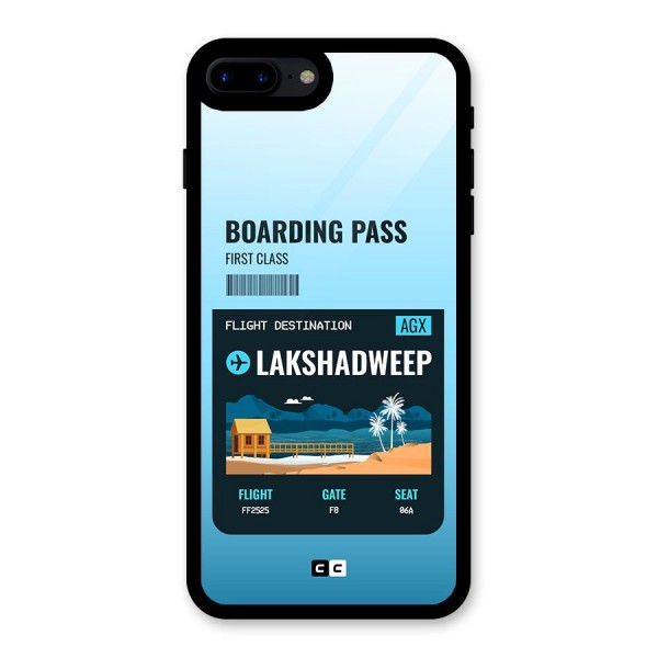Lakshadweep Boarding Pass Glass Back Case for iPhone 7 Plus