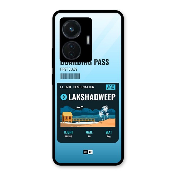 Lakshadweep Boarding Pass Glass Back Case for iQOO Z6 44W