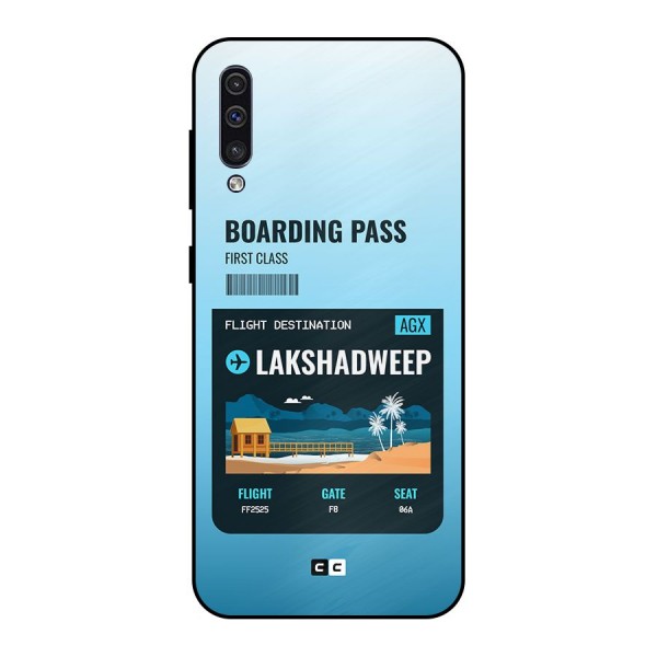 Lakshadweep Boarding Pass Metal Back Case for Galaxy A30s