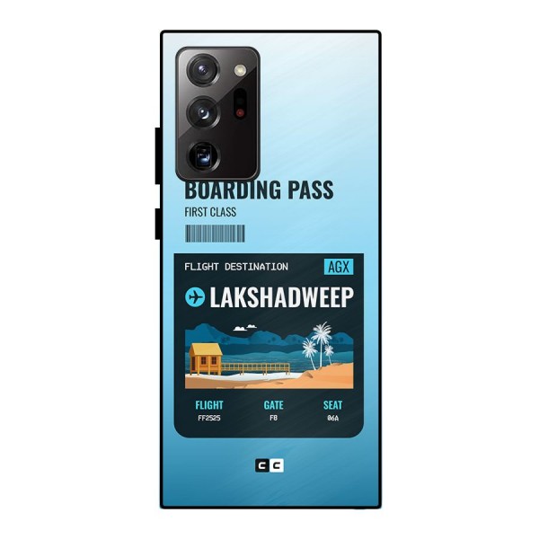 Lakshadweep Boarding Pass Metal Back Case for Galaxy Note 20 Ultra