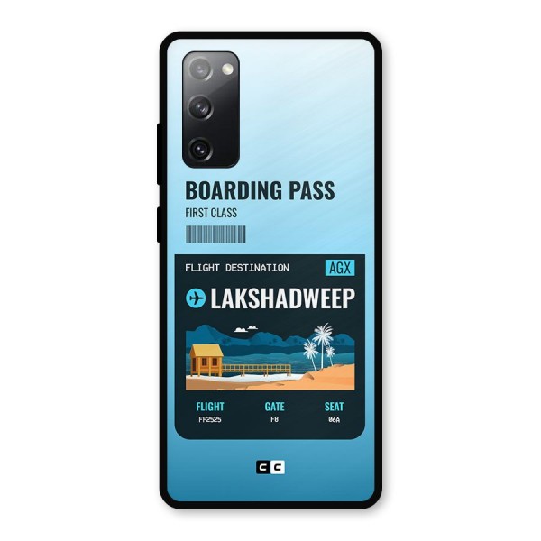 Lakshadweep Boarding Pass Metal Back Case for Galaxy S20 FE 5G
