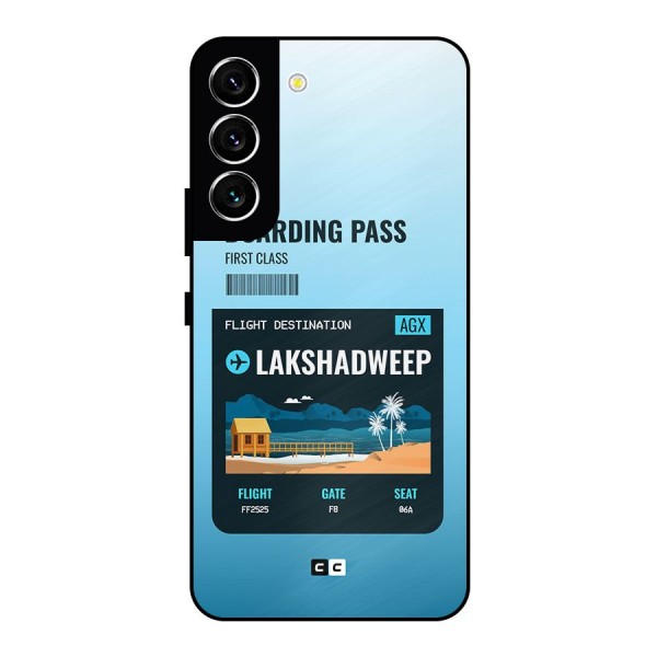 Lakshadweep Boarding Pass Metal Back Case for Galaxy S22 5G