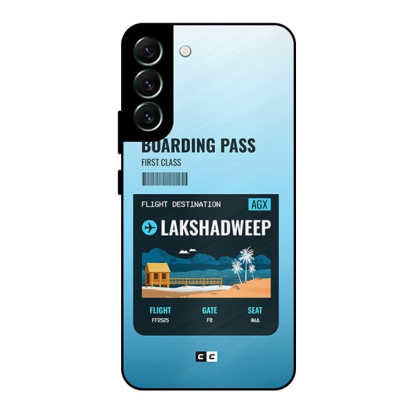 Lakshadweep Boarding Pass Metal Back Case for Galaxy S22 Plus 5G