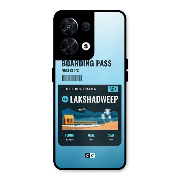 Lakshadweep Boarding Pass Metal Back Case for Oppo Reno8 5G