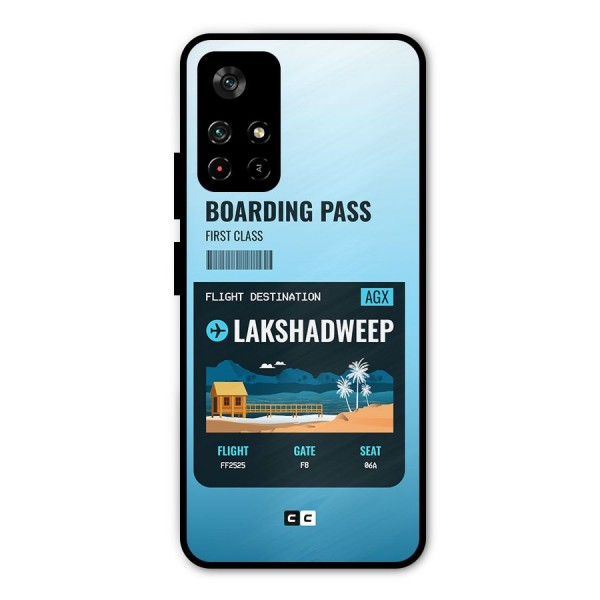 Lakshadweep Boarding Pass Metal Back Case for Poco M4 Pro 5G