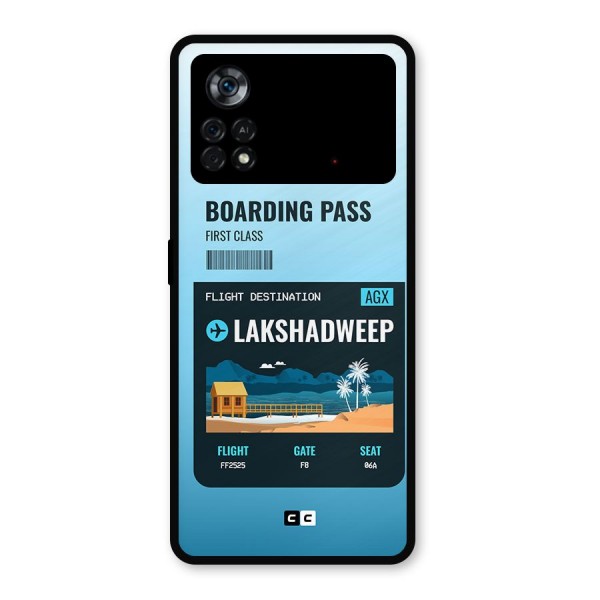 Lakshadweep Boarding Pass Metal Back Case for Poco X4 Pro 5G