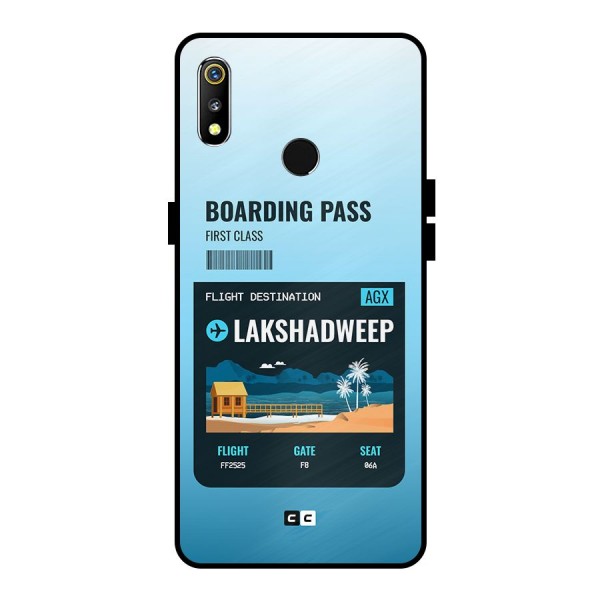 Lakshadweep Boarding Pass Metal Back Case for Realme 3i
