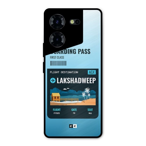 Lakshadweep Boarding Pass Metal Back Case for Tecno Pova 5 Pro 5G
