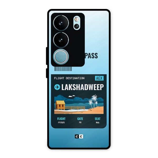 Lakshadweep Boarding Pass Metal Back Case for Vivo V29