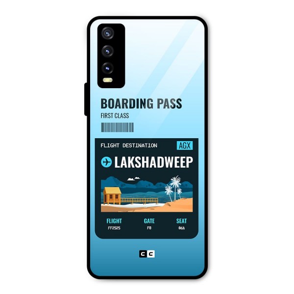 Lakshadweep Boarding Pass Metal Back Case for Vivo Y20i