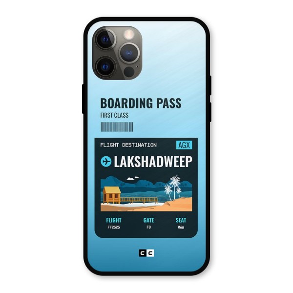 Lakshadweep Boarding Pass Metal Back Case for iPhone 12 Pro