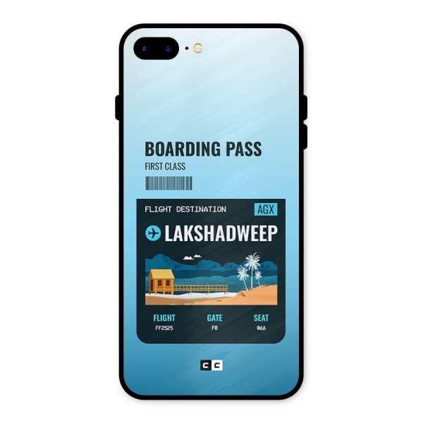 Lakshadweep Boarding Pass Metal Back Case for iPhone 8 Plus