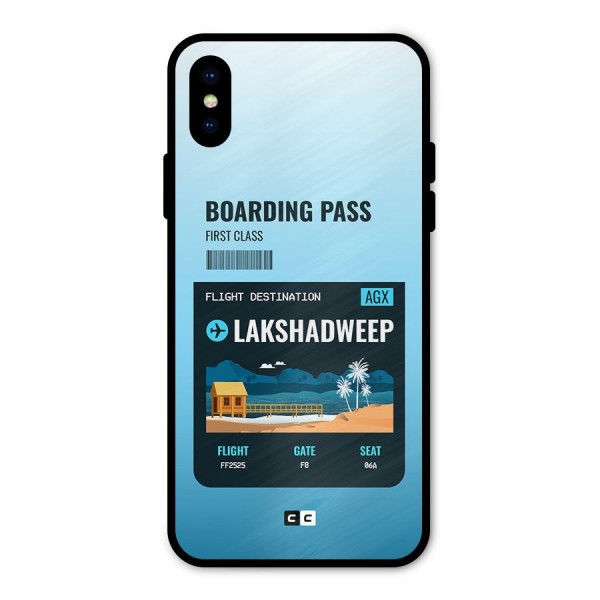 Lakshadweep Boarding Pass Metal Back Case for iPhone X