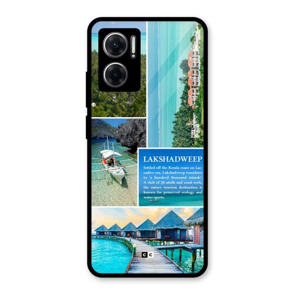 Lakshadweep Collage Glass Back Case for Redmi 11 Prime 5G