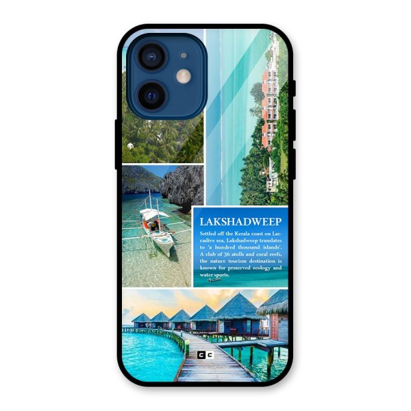 Lakshadweep Collage Glass Back Case for iPhone 12 Mini
