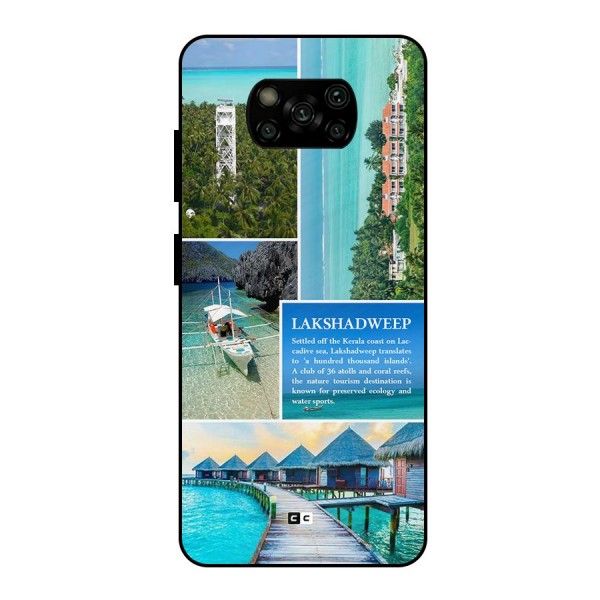 Lakshadweep Collage Metal Back Case for Poco X3
