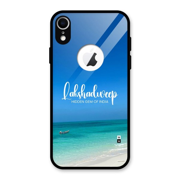 Lakshadweep Hidden Gem Glass Back Case for iPhone XR Logo Cut