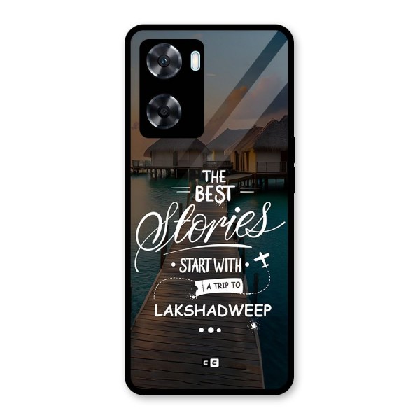 Lakshadweep Stories Glass Back Case for Oppo A77