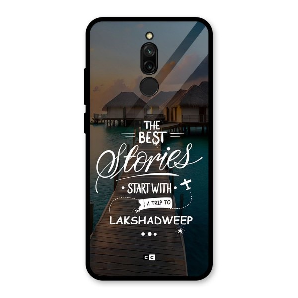 Lakshadweep Stories Glass Back Case for Redmi 8