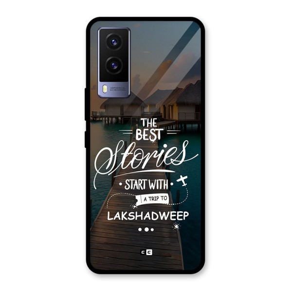 Lakshadweep Stories Glass Back Case for Vivo V21e 5G