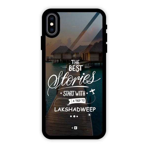 Lakshadweep Stories Glass Back Case for iPhone XS Max