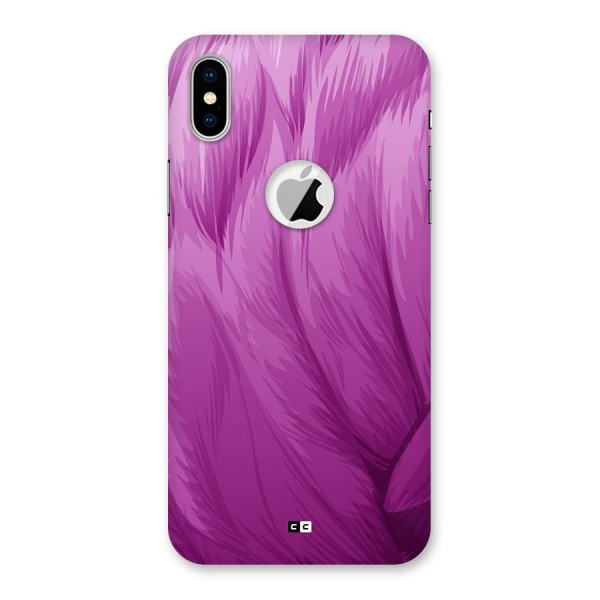 Lavender Furrs Back Case for iPhone X Logo Cut