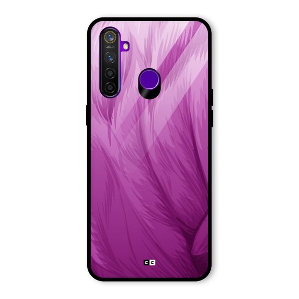 Lavender Furrs Glass Back Case for Realme 5 Pro