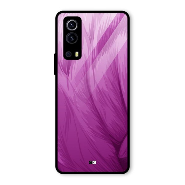 Lavender Furrs Glass Back Case for Vivo iQOO Z3