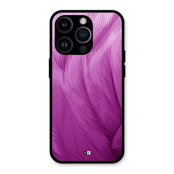 Lavender Furrs Glass Back Case for iPhone 14 Pro