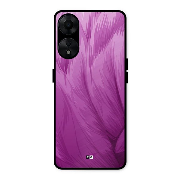 Lavender Furrs Metal Back Case for Oppo A78 5G