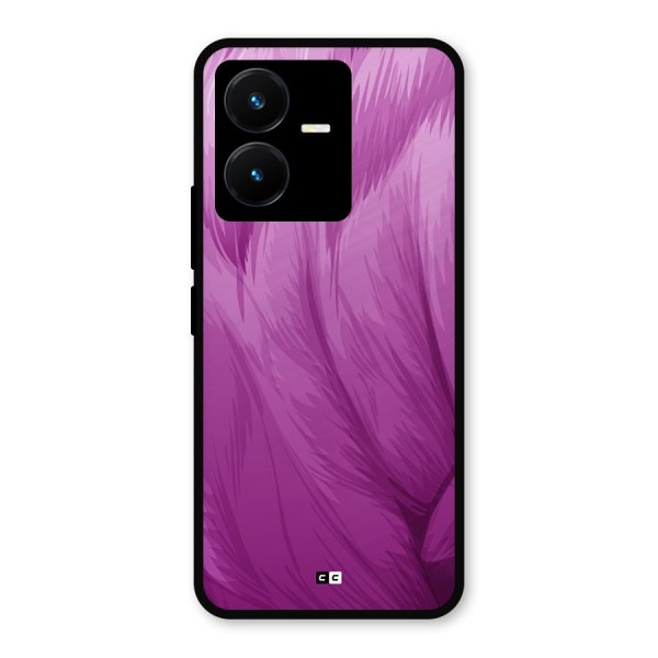 Lavender Furrs Metal Back Case for Vivo Y22