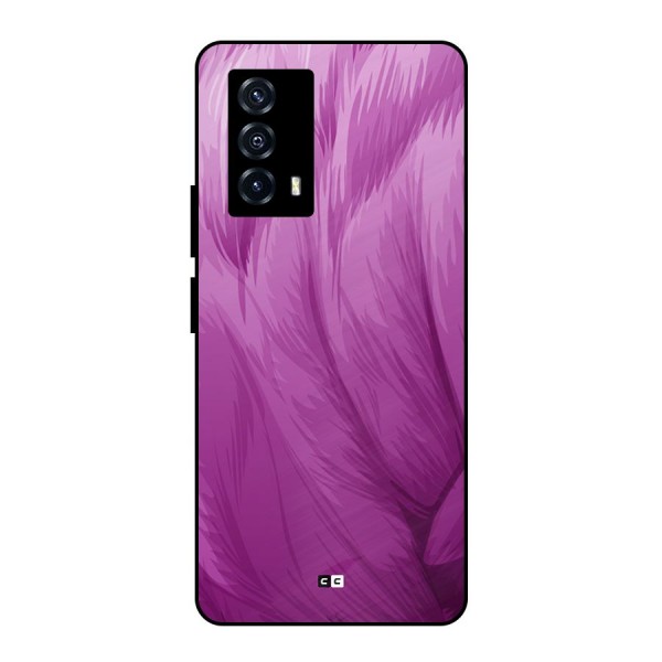 Lavender Furrs Metal Back Case for iQOO Z5