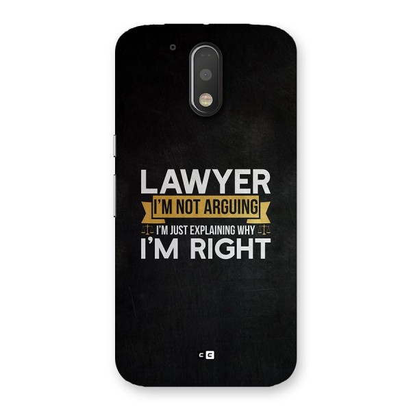 Lawyer Explains Back Case for Moto G4 Plus