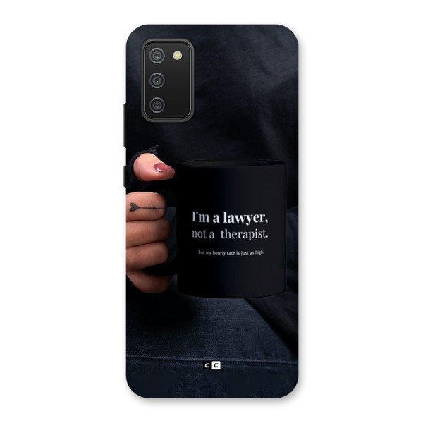 Lawyer Not Therapist Back Case for Galaxy M02s