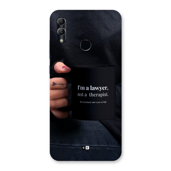 Lawyer Not Therapist Back Case for Honor 10 Lite
